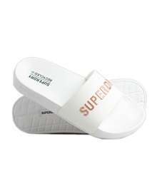 Superdry Women's Slide Code Logo Vegan Pool  Slippers-Slides