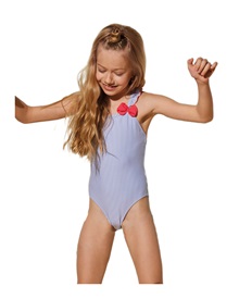 Ysabel Mora Kids-Teen Swimwear One-Piece Girl Stripes Ribbon  Swimsuit