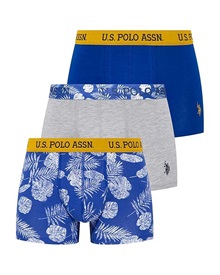 U.S. Polo ASSN. Ανδρικό Boxer Stretch Cotton Leaves - Τριπλό Πακέτο  Boxerακια