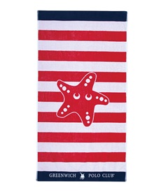 Greenwich Polo Club Kids Beach Towel Stripes Starfish 70x140cm  Beach Accessories