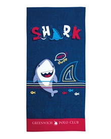Greenwich Polo Club Kids Beach Towel Shark 70x140cm  Beach Accessories