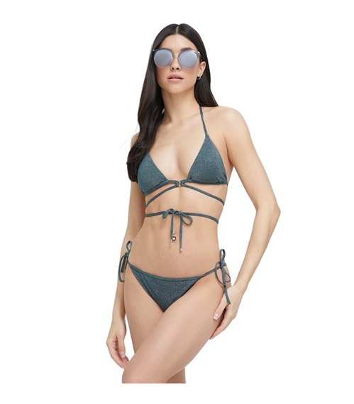 Emporio Armani Γυναικείο Μαγιό Bikini Set Τρίγωνο-Slip Δετό Shinny  Μαγίο Μπικίνι Set