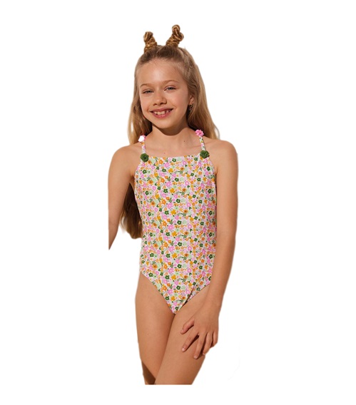 Ysabel Mora Kids-Teen Swimwear Girl One Piece Flowers  Girls Swimwear