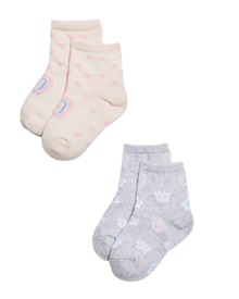 Ysabel Mora Βρεφικές Κάλτσες Κορίτσι Hearts - 2 Ζεύγη  Κάλτσες