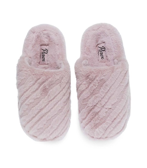 Parex Women's Home Slippers Fluffy Stripes  Slippers