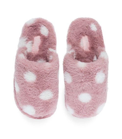 Parex Women's Home Slippers Fluffy Pois  Slippers