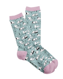 Admas Women's Socks Peanuts Snoopy Sleeping  Socks