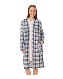Minerva Women's Robe Checked Relax  Robes