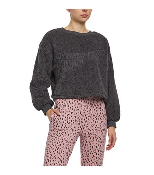 DKNY Γυναικεία Πυτζάμα Μπλούζα Fleece-Κολάν Animal Print  Πυτζάμες