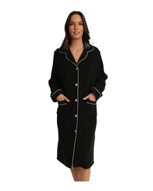 Lydia Creations Women's Robe Fleece Buttons Classic  Robes