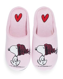 Parex Women's Home Slippers Peanuts Snoopy Heart  Slippers