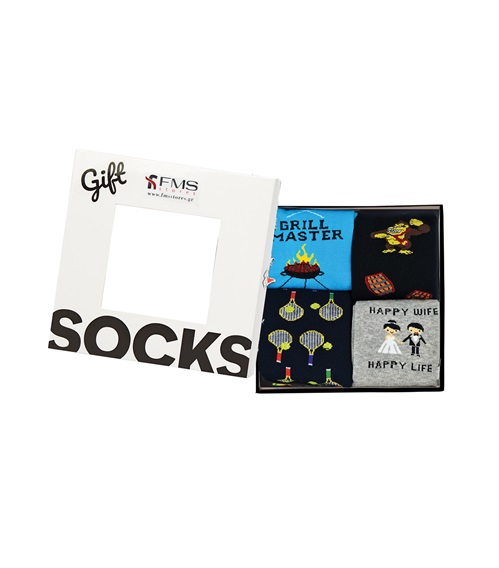FMS Men's Socks Gift Box - 4 Pairs  Socks