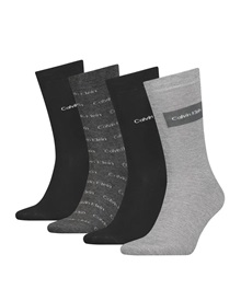 Calvin Klein Ανδρικές Κάλτσες All Over Logo Συσκευασία Δώρου - 4 Ζεύγη  Κάλτσες