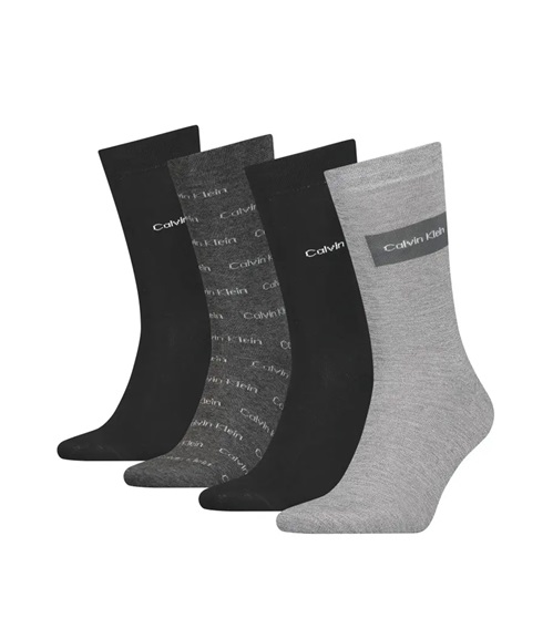 Calvin Klein Ανδρικές Κάλτσες All Over Logo Συσκευασία Δώρου - 4 Ζεύγη  Κάλτσες