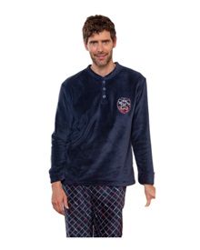 Muslher Men's Pyjama Fleece Polo Team  Pyjamas