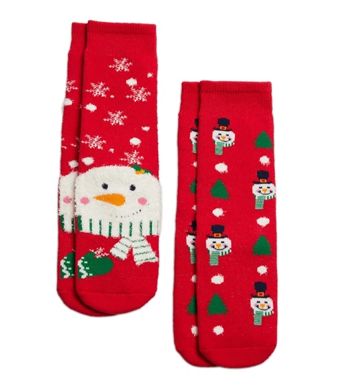 Ysabel Mora Kids Socks Thermal Anti-Slip Xmas - 2 Pack  Socks