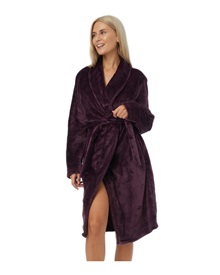 Minerva Women's Robe Long Fleece Pockets  Robes