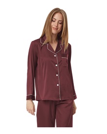 Minerva Women's Pyjama Satin Buttons  Pyjamas