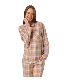Minerva Women's Pyjama Buttons Plaid  Pyjamas