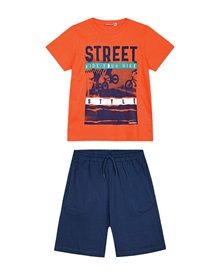 Energiers Kids Set Blouse-Shorts Boy Street Style  Clothes