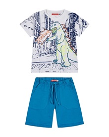 Energiers Kids Set Blouse-Shorts Boy Dino Roarsome  Clothes