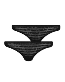 Emporio Armani Women's String Logo Lace - 2 Pack  String