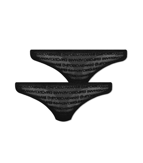 Emporio Armani Women's String Logo Lace - 2 Pack  String