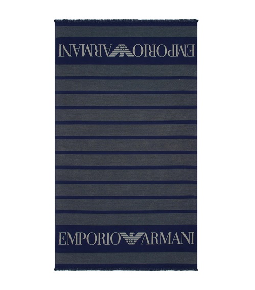 Emporio Armani Πετσέτα Θαλάσσης Stripes 100x170εκ  Πετσέτες Θαλάσσης