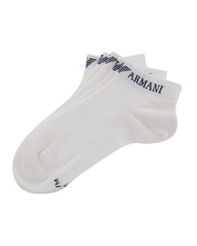 Emporio Armani Men's Ankle Socks Logo - 3 Pairs  Socks