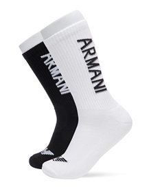 Emporio Armani Men's Socks Full Logo - 3 Pairs  Socks