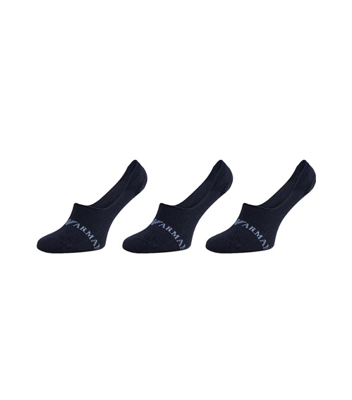 Emporio Armani Men's No-Show Socks Full Logo - 3 Pairs  Socks