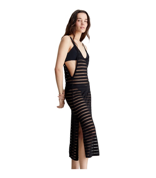 Calvin Klein Γυναικείο Φόρεμα Θαλάσσης Sheer Stripe  Ρούχα & Αξεσουάρ