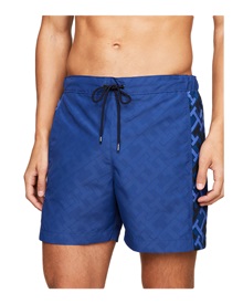Tommy Hilfiger Men's Swimwear Shorts TH Monogram Reveal  Bermuda