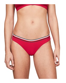 Tommy Hilfiger Women's Swimwear Slip Cheeky High-Leg Global Stripe  Slip
