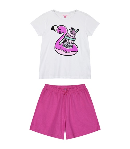 Energiers Kids Pyjama Girl Milkshake Flamingo Glow  Pyjamas