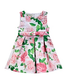 Energiers Kids Dress Girl Shinny Flowers  Clothes