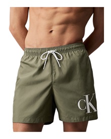 Calvin Klein Men's Swimwear Shorts Medium Drawstring CK Monogram  Bermuda