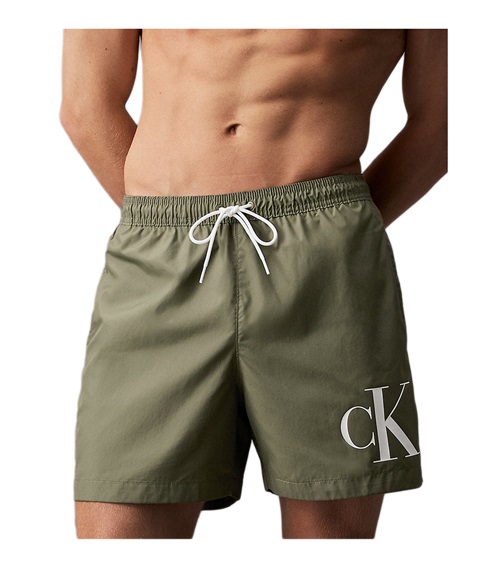 Calvin Klein Men's Swimwear Shorts Medium Drawstring CK Monogram  Bermuda