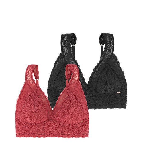 DORINA Women's Bralette Triangle Lana Lace - 2 Pack  Bustiers