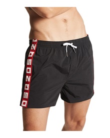 DSQUARED2 Men's Swimwear Shorts Midi Slanted Logo  Bermuda