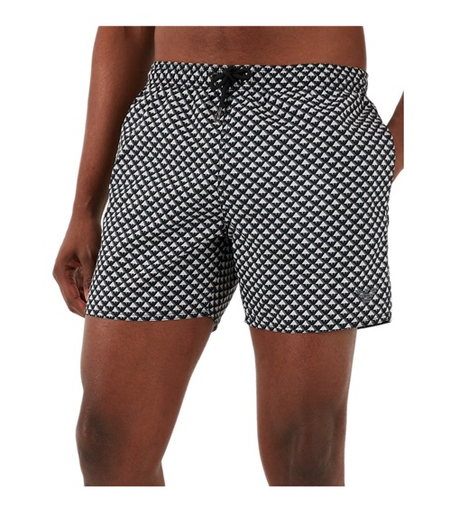 Emporio Armani Men's Swimwear Shorts Allover Logo  Bermuda