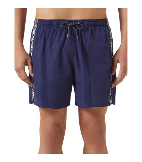 Emporio Armani Men's Swimwear Shorts Logo Tape  Bermuda