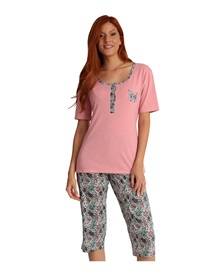 Lydia Creations Women's Pyjama Capri Butterfly  Pyjamas