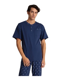 Mario Uomo Men's Pyjama Anchor Two Pants  Pyjamas