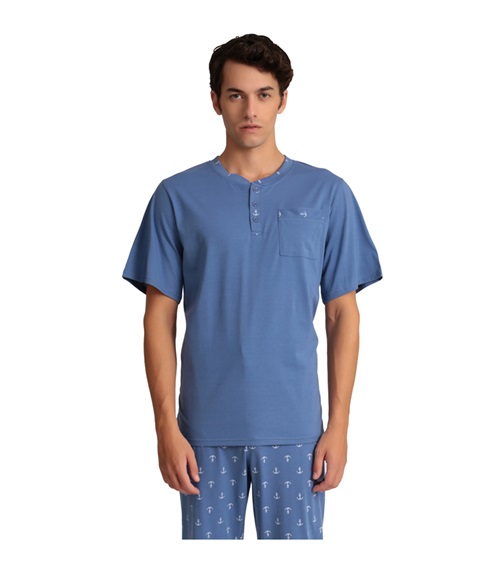 Mario Uomo Men's Pyjama Anchor Two Pants  Pyjamas