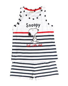 Admas Kids Pyjama Girl Snoopy Stripes Sail With Me  Pyjamas