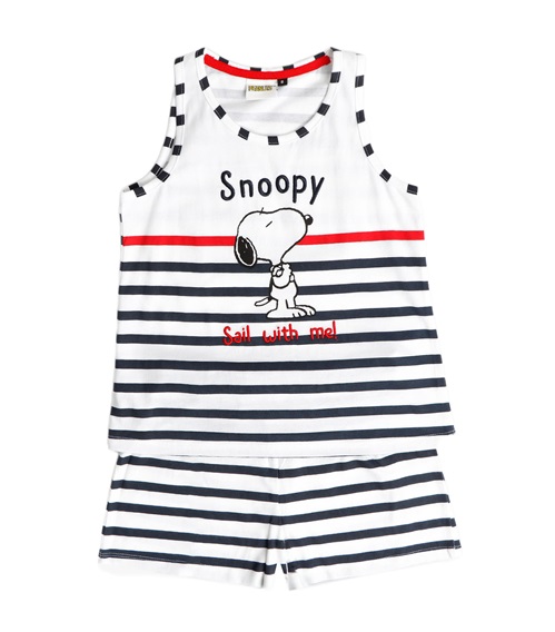 Admas Kids Pyjama Girl Snoopy Stripes Sail With Me  Pyjamas