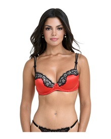 Miss Rosy Women's Bra Push-Up Lace Moulin Rouge  Push-up