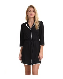 Miss Rosy Women's Nightdress Buttons Infinity  Nightdresses