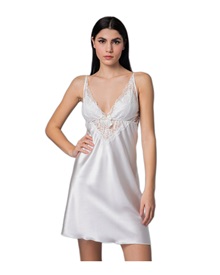 Milena Women's Nightdress & String Satin Lace Bow Plus Size  Nightdresses